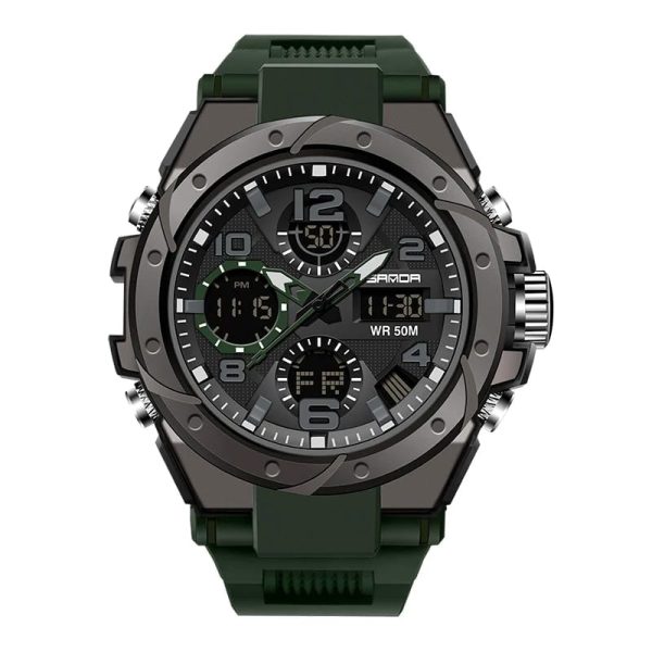 OFNS Top Brand G Style LED Digital Watches Men Dual Display Watch Waterproof Sport Wristwatch Men Military Quartz Clock Male