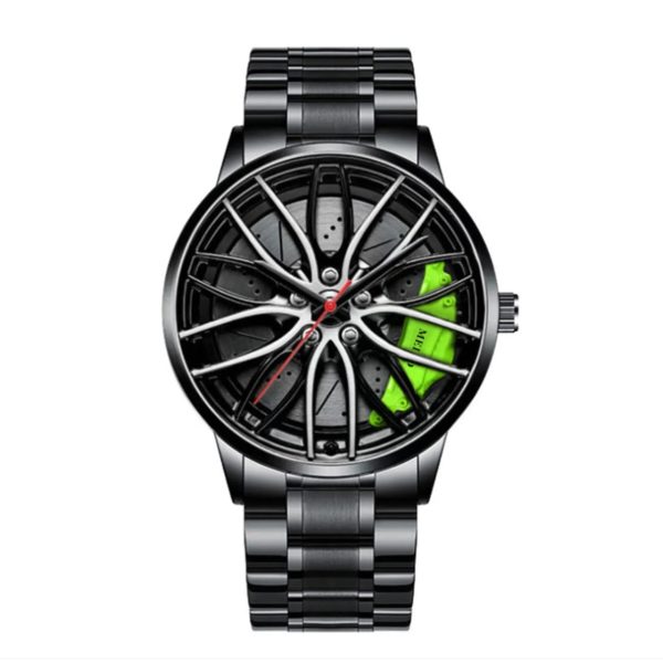 Car Watches for Men Stainless Steel Quartz Wrist Watch Sports Men Watches with Car Wheel Rim Hub Design Reloj Hombre - Image 4