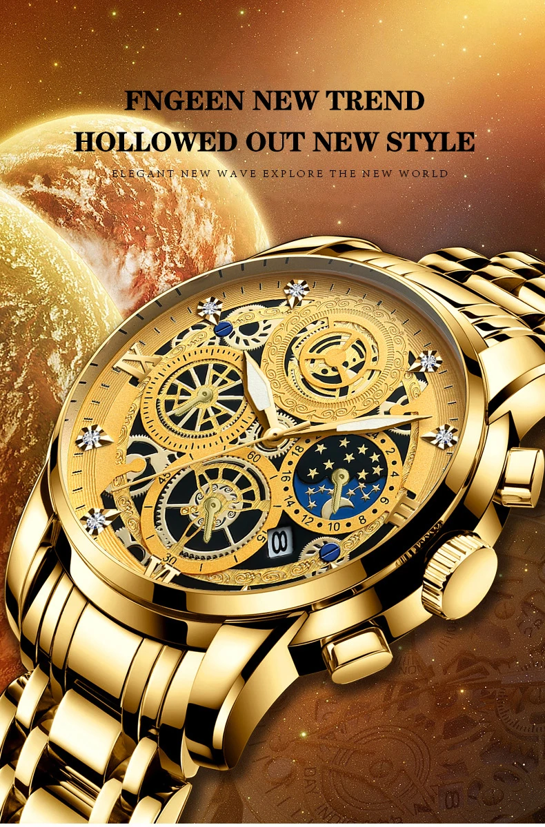 BINDBOND Luxury Fashion Quartz Wristwacth For Mens - Image 2